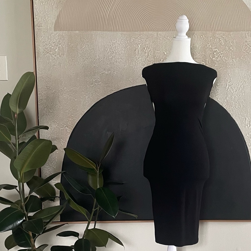 Black American Apparel bodycon cross back dress